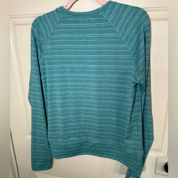 Prana UPF 50 long sleeve sage green striped shirt - Picture 3 of 5